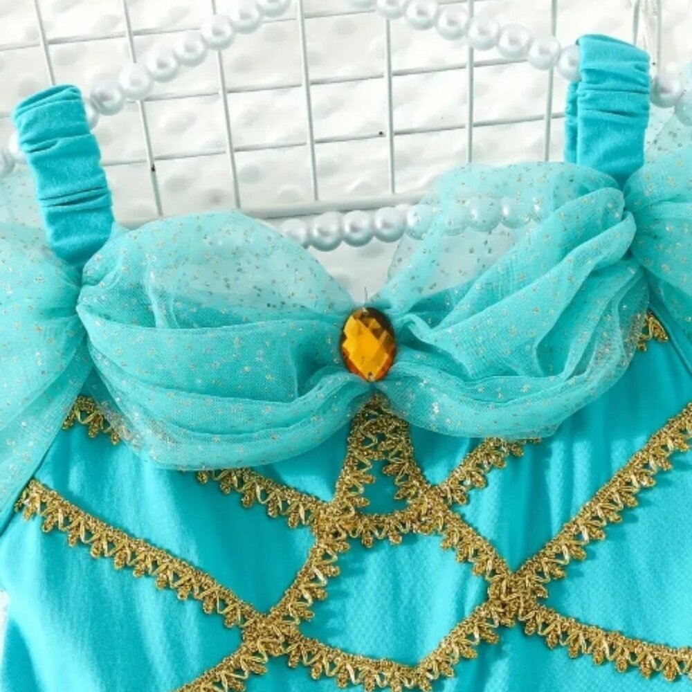 Princess Jasmine Dress Girls Halloween Costume - Picture 2 of 7